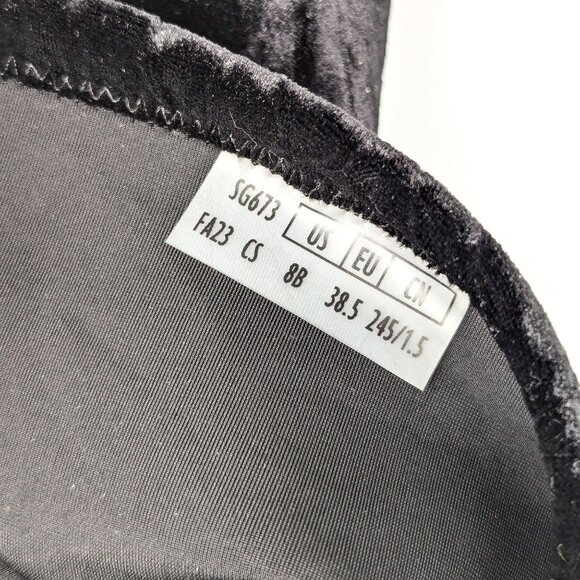 Stuart Weitzman Women Vidaland Black Stretch Velvet OTK Boots size 8 - Picture 10 of 11